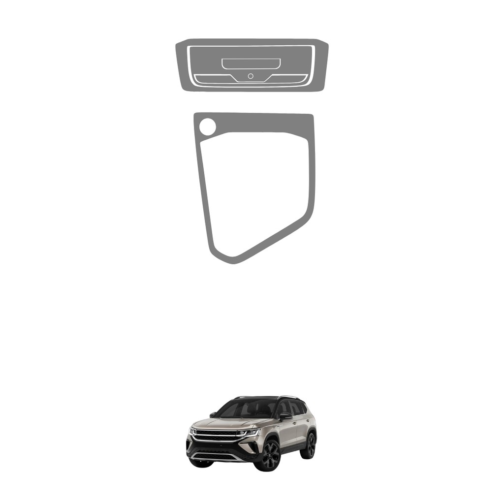 Película PPF Proteção Kit Console Central Console Ar Volkswagen Taos Highline 2023 2024 TPU Anti Risco