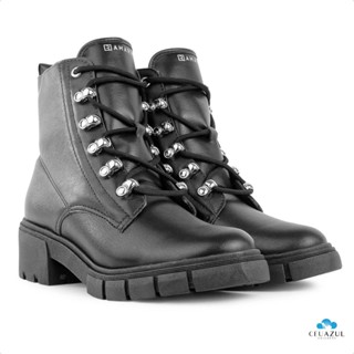 Bota Coturno Ankle Feminina Ramarim Tratorada Salto Bloco Baixo Grosso em Oferta na Shopee