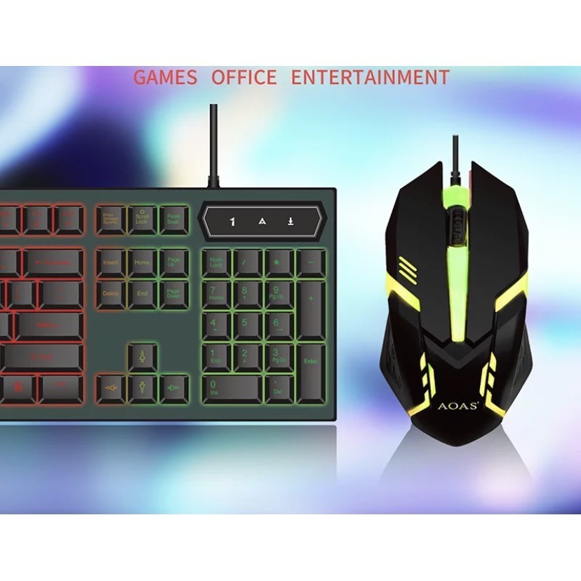 Detalhes do Kits Teclado Mouse Gamer Led Semi-mecânico Usb M300 Oferta