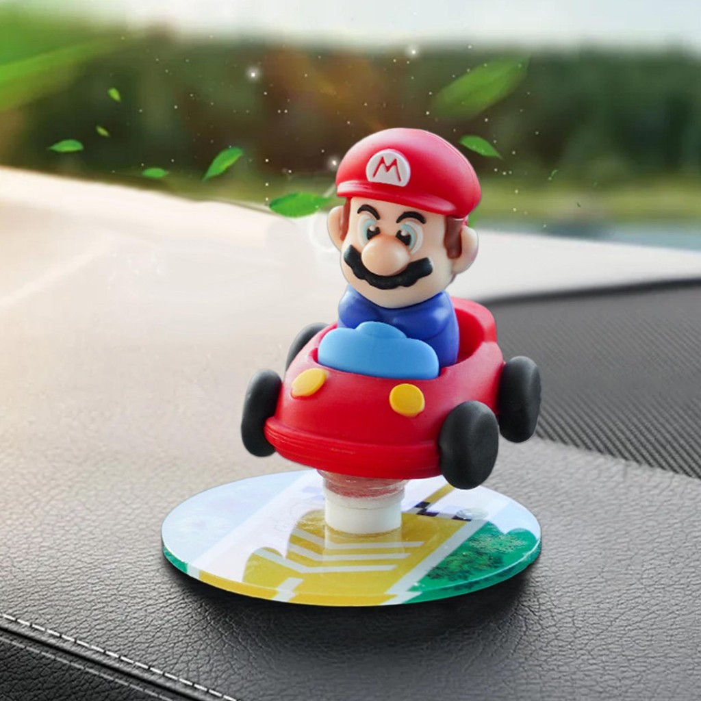Mario Racing Drift Ornamento Dos Desenhos Animados Deriva Rotação Console Central Decoração Interior Acessórios Automóve em Oferta na Shopee