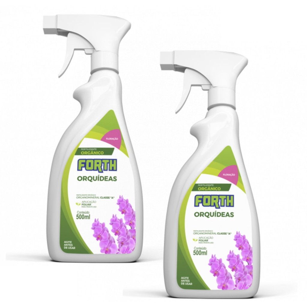 02 Fertilizante p/ Floração Orquídeas Pronto Uso Forth 500ml em Oferta na Shopee