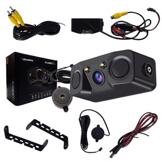 Kit Sensor de Estacionamento e Câmera de ré 2 Sensores Sonoros Aproximação Universal Carro Automotiv em Oferta na Shopee