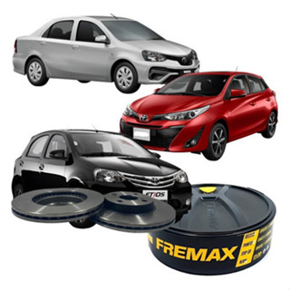 Par Disco Freio Dianteiro Ventilado Toyota Etios Sedan Yaris em Oferta na Shopee