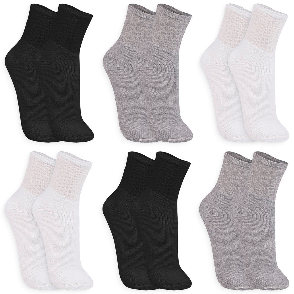 Kit com 6 Pares Meia Cano Médio Atoalhada Algodão Macio Trifil em Oferta na Shopee