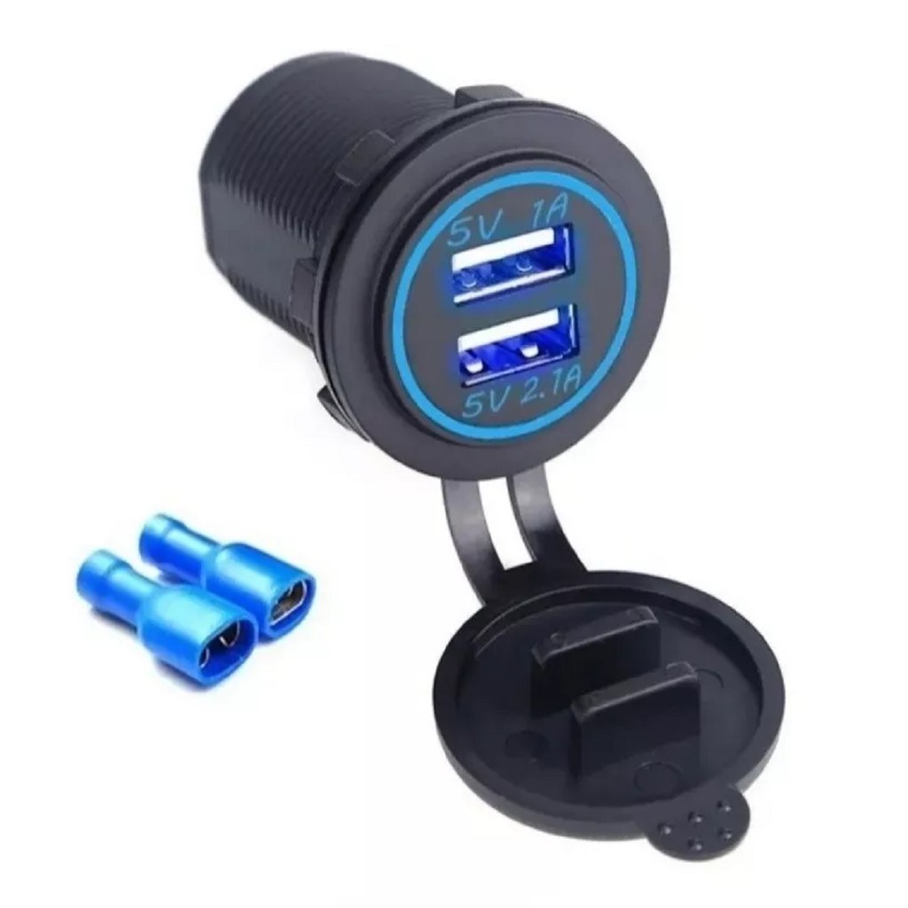 Carregador de Celular Tomada Usb Acendedor de cigarro para carro, Caminhão 2 Saídas 3.1a