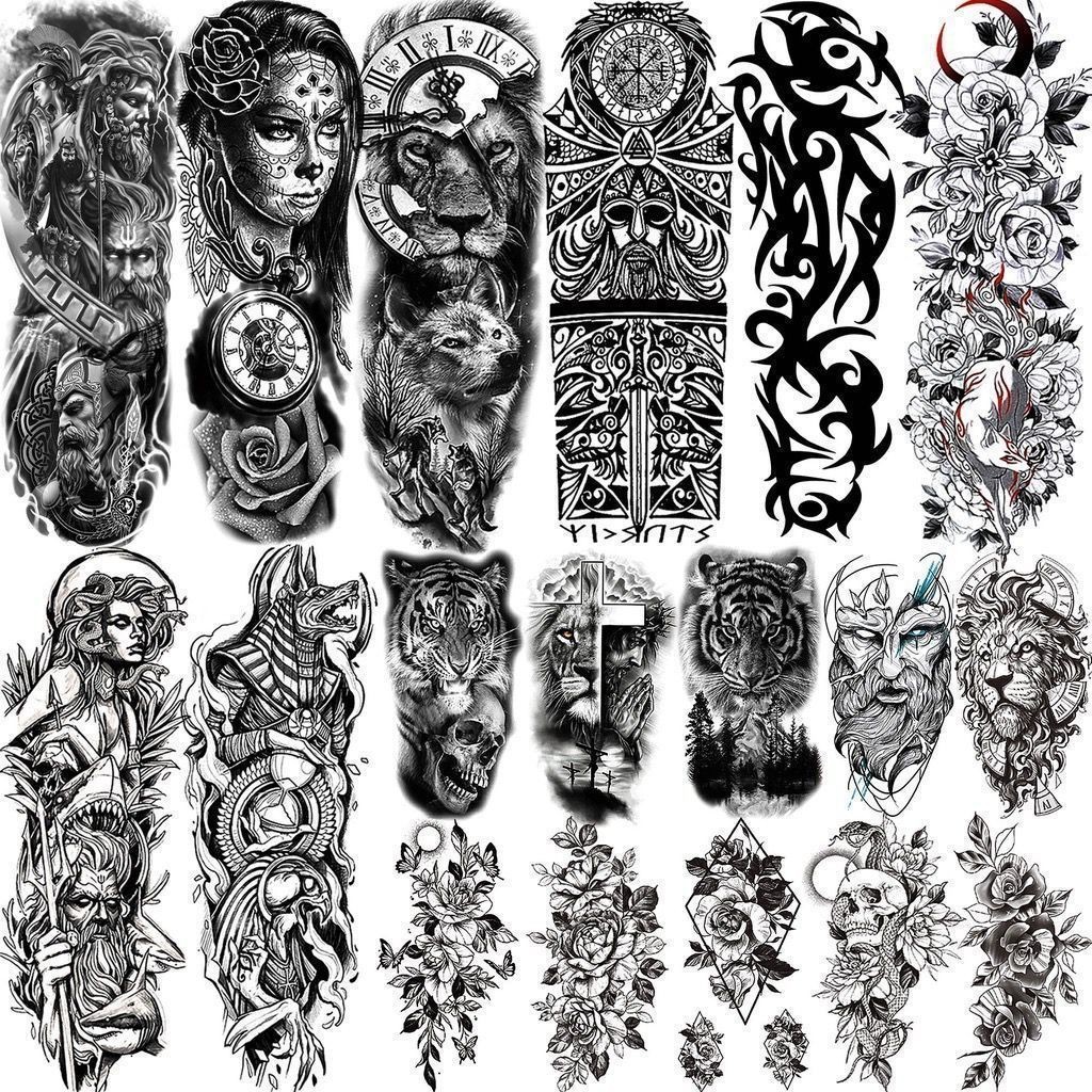 Tatuagem Temporária Tattoo Fake a Prova D'água Unisex Realistas 3D Festa Social Verão Praia MANIA em Oferta na Shopee