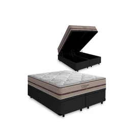 Cama Box Baú com Colchão de Molas Ensacadas Anjos Classic Queen 158cm
