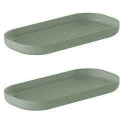 Bandeja Saboneteira De Bancada Porta Joias OU Verde Salvia kit com 2 Unidades Decoração