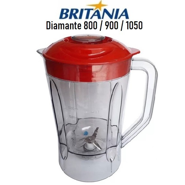 Copo do Liquidificador Britânia DIAMANTE 800 / 900 / 1050 - VERMELHO