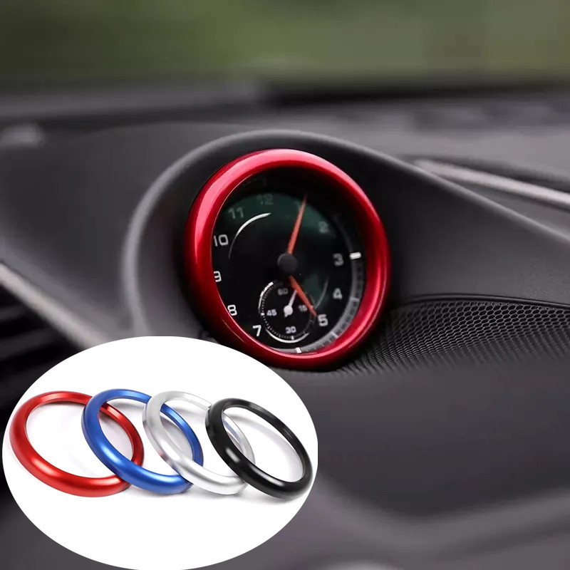 Relógio De Carro Bússola Cronômetro Decoração Anel Para Porsche 718 911 Macan Cayenne Panamera Acessórios Automóveis