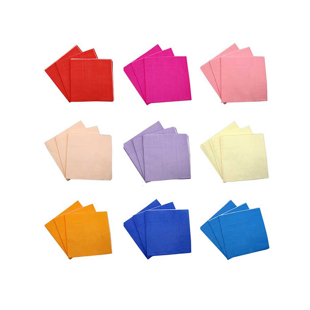 Guardanapo De Papel Colorido Para Festa Aniversário Decoração Com 50 Unidades Descartáveis em Oferta na Shopee