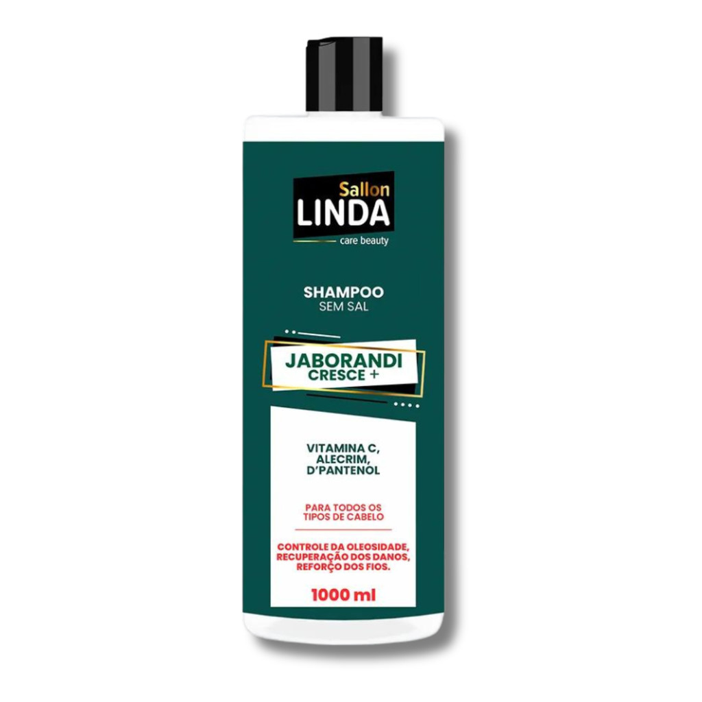Shampoo 1 Litro Jaborandi Cresce +  Fortalecimento e Crescimento Capilar Sallon Linda