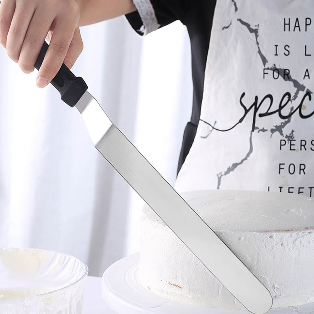 Espatula Para Bolo Inox Grande Espátula De Confeiteiro Cozinha Confeitaria Alisar Bolos Casa Decoração Doces Torta Chantilly