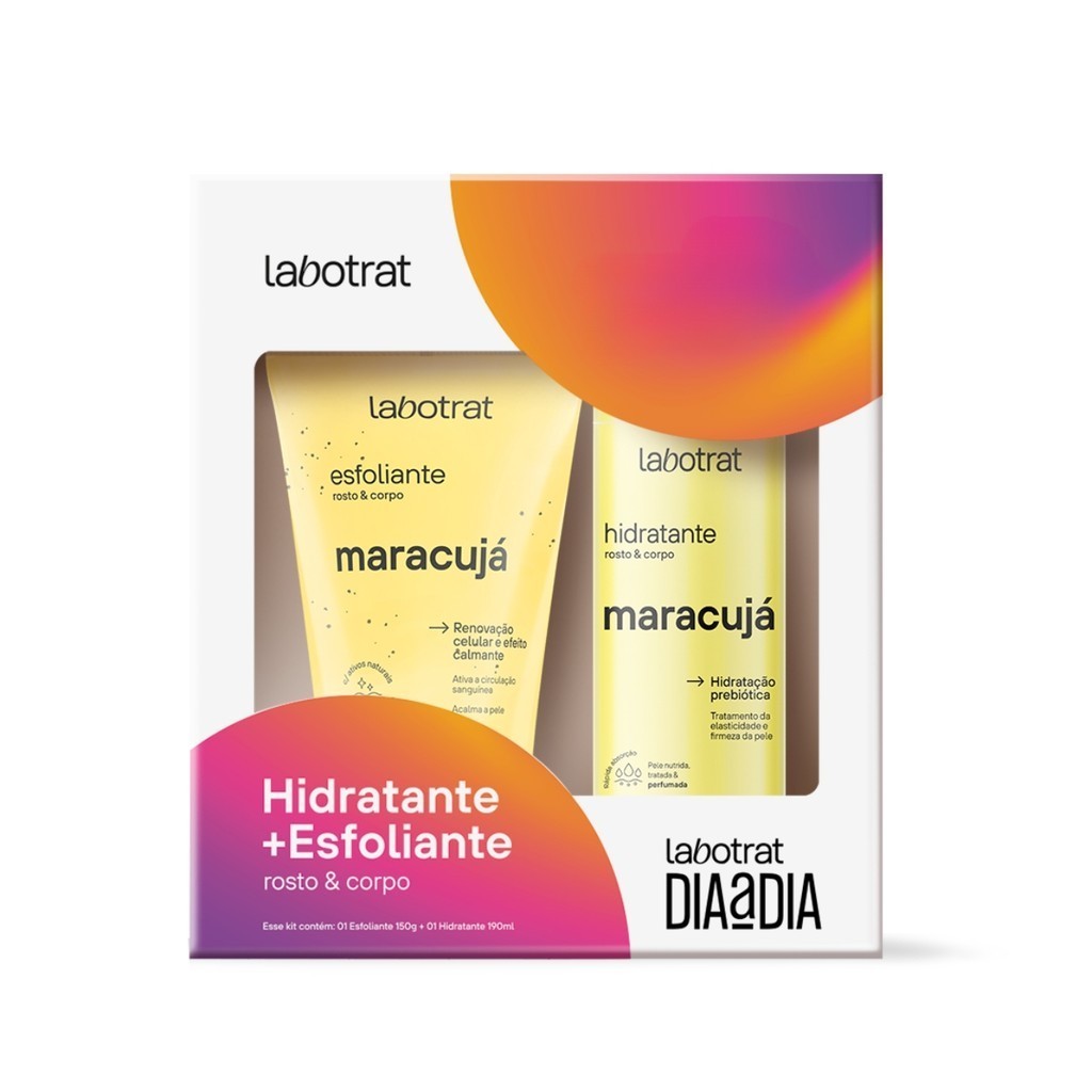Kit Esfoliante Hidratante Corporal Facial Maracujá Labotrat - Beauty