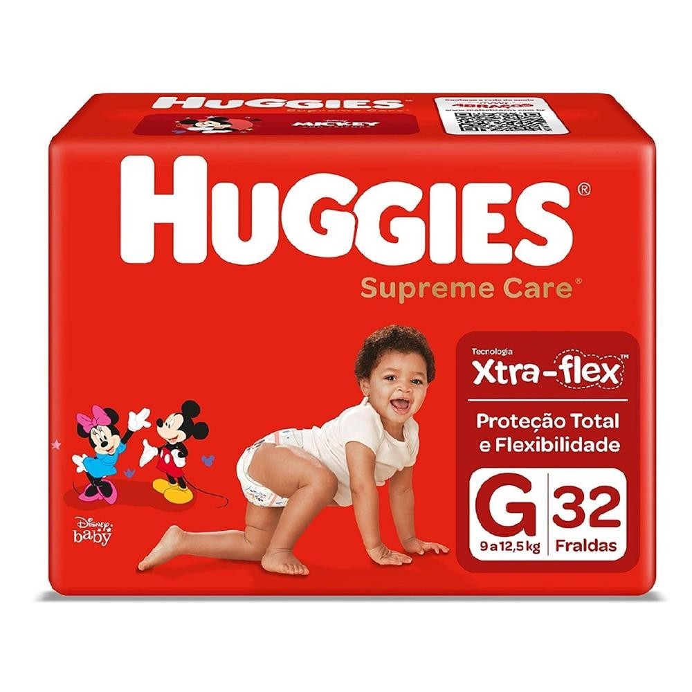 Fralda Huggies Supreme Care Xtra-Flex G 32 Unidades em Oferta na Shopee