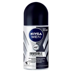 NIVEA MEN DESODORANTE ROLL-ON INVISIBLE BLACK&WHITE COM 50ML
