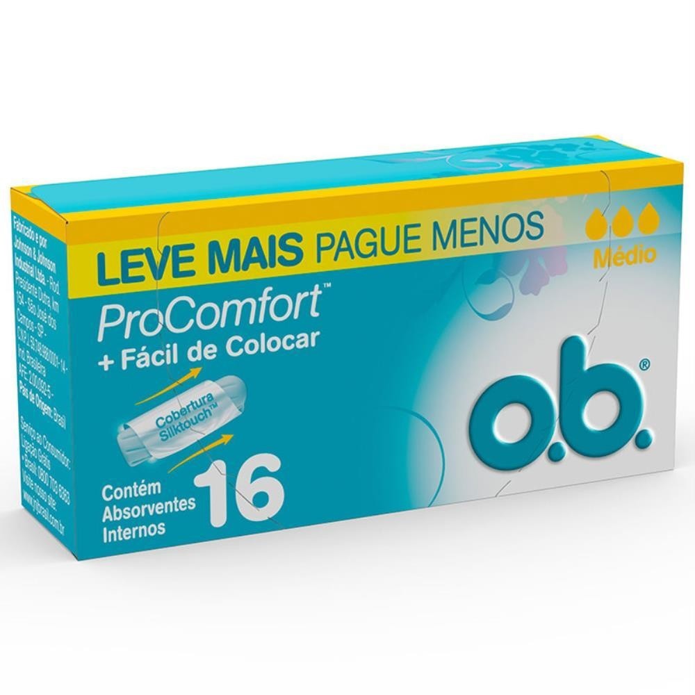 OB ABSORVENTE SEMPRE LIVRE INTERNO PROCOMFORT MÉDIO COM 16 UNIDADES em Oferta na Shopee