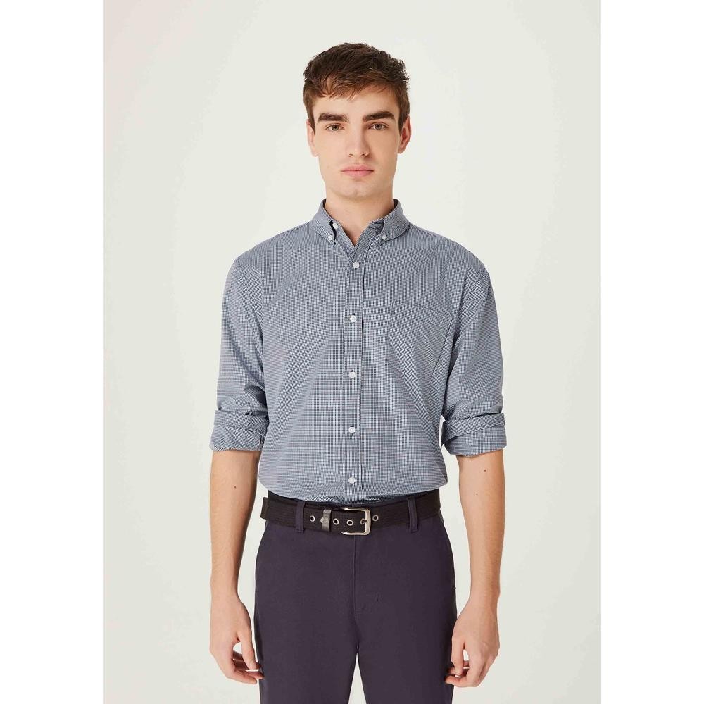 Camisa Básica Masculina Manga Longa Slim Xadrez Hering em Oferta na Shopee
