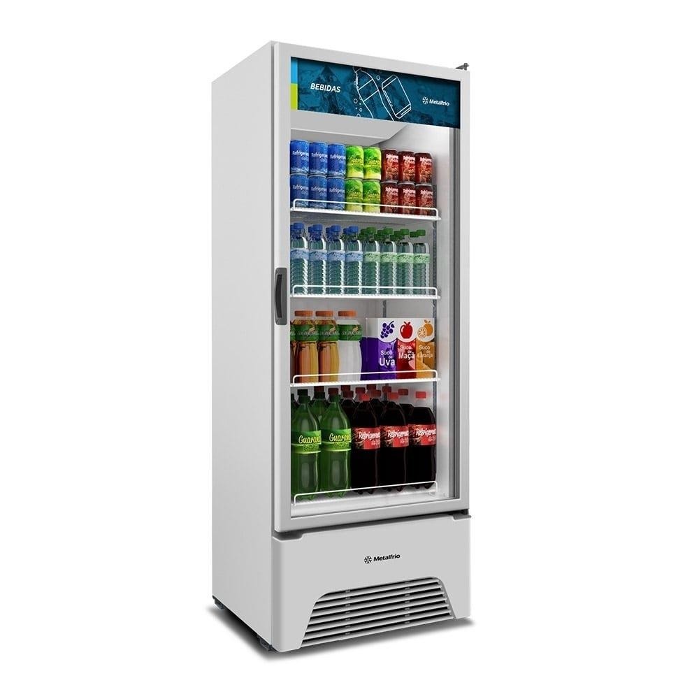 Refrigerador Vitrine Metalfrio 572 Litros VB52AH | Optima Frost Free, Porta de Vidro, Branco - Home Appliances