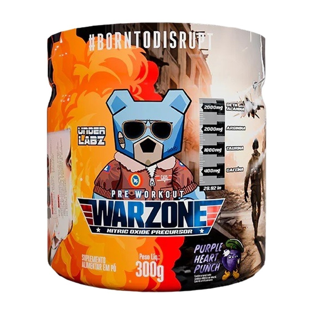 Pré Treino Warzone Sabor Purple Heart Punch 300g Under Labz