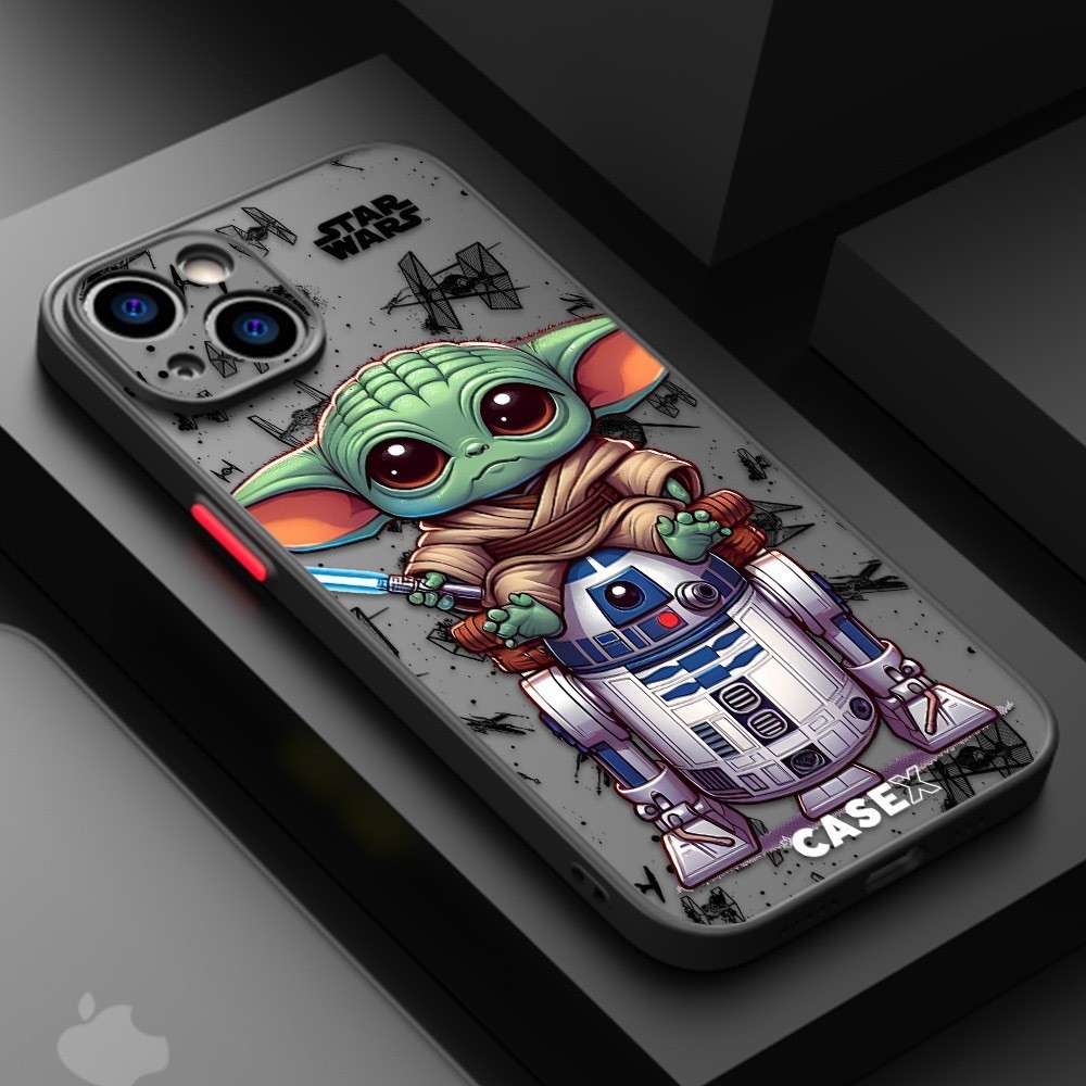 Capinha iphone 11/12/13/14/15 Pro max / Capa de telefone TPU com tudo incluído Star Wars Grogu / Capinha iphone 11pro à prova de choque