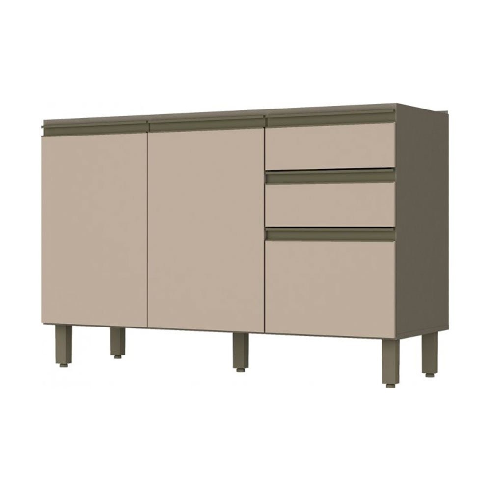 Balcão para Pia 2 Gavetas 3 Portas 120 cm Henn em Oferta na Shopee