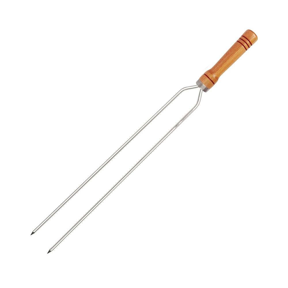 Espeto Duplo Mor Alumínio, Cabo Madeira, 90cm - 3255 - Home & Living