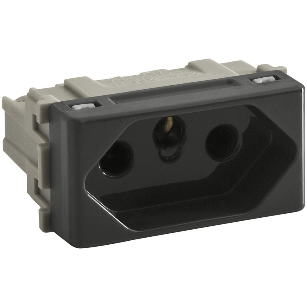 Módulo Tomada Tramontina 2 Pinos + Terra 10A 250V Grafite - 57215/030 - Home Appliances