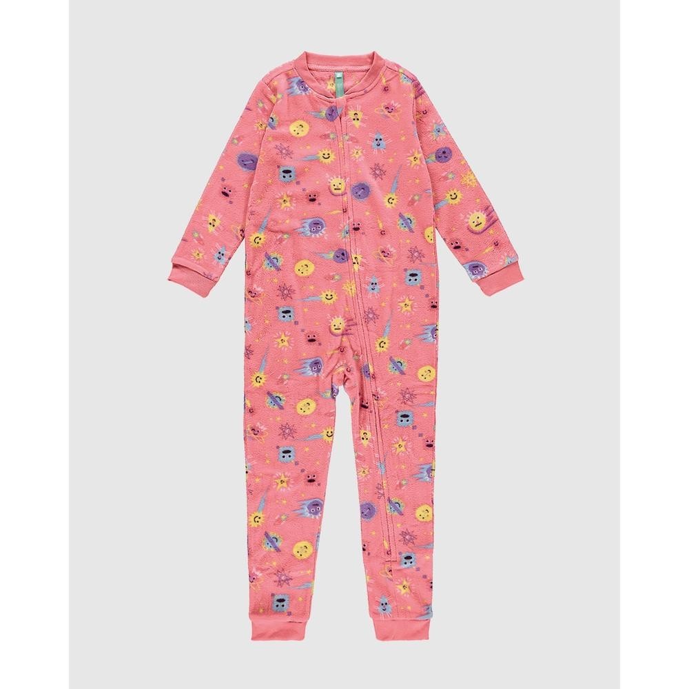 Pijama Macacão Infantil Unissex Estampado Em Soft Malwee Kids em Oferta na Shopee