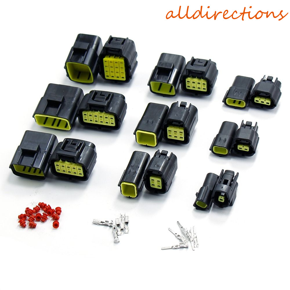 ALLDIRECTIONS Kits De Plugue Elétrico Automotivo 1/2/3/4/6/8/10/12/16 Pin Line Docking Terminal De Cabo Macho Fêmea