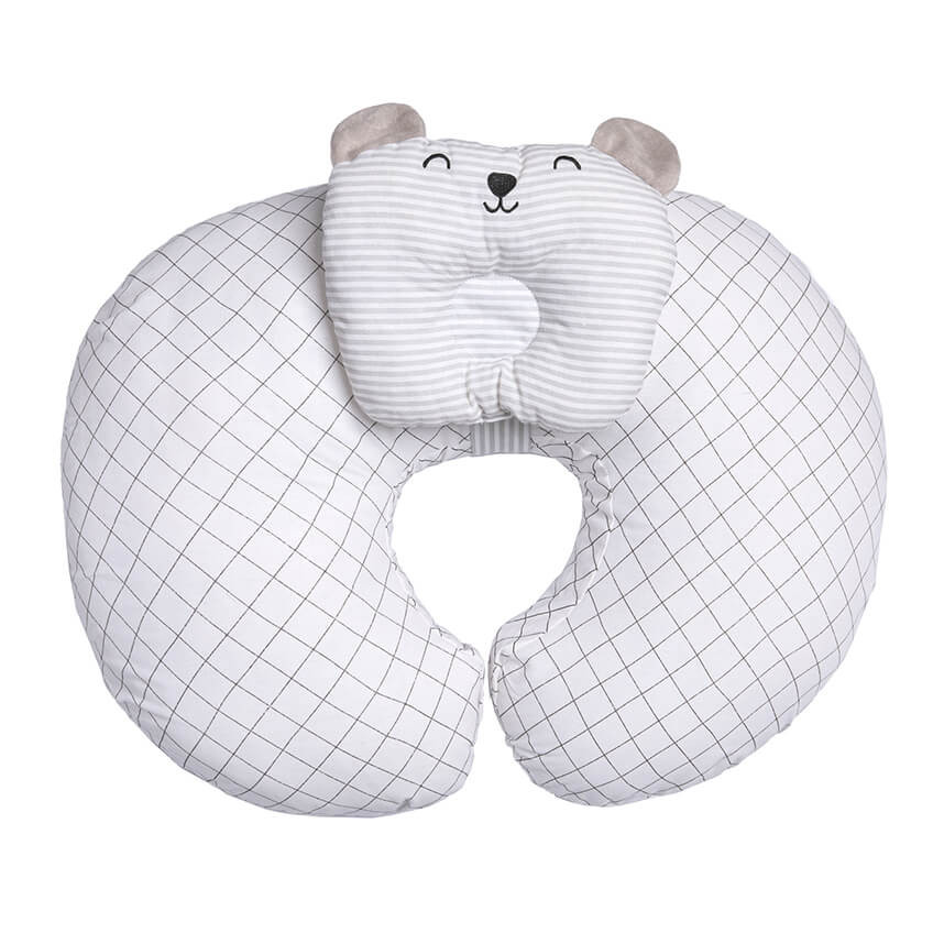 Almofada De Amamentação Papi Friends Com Travesseiro Ursinho