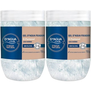 2UN Gel D'agua Fixador Para Uso Diário 750G D'agua Natural em Oferta na Shopee