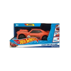 Carrinho Hot Wheels Flash Laranja com Luz e Som Multikids - BR1824