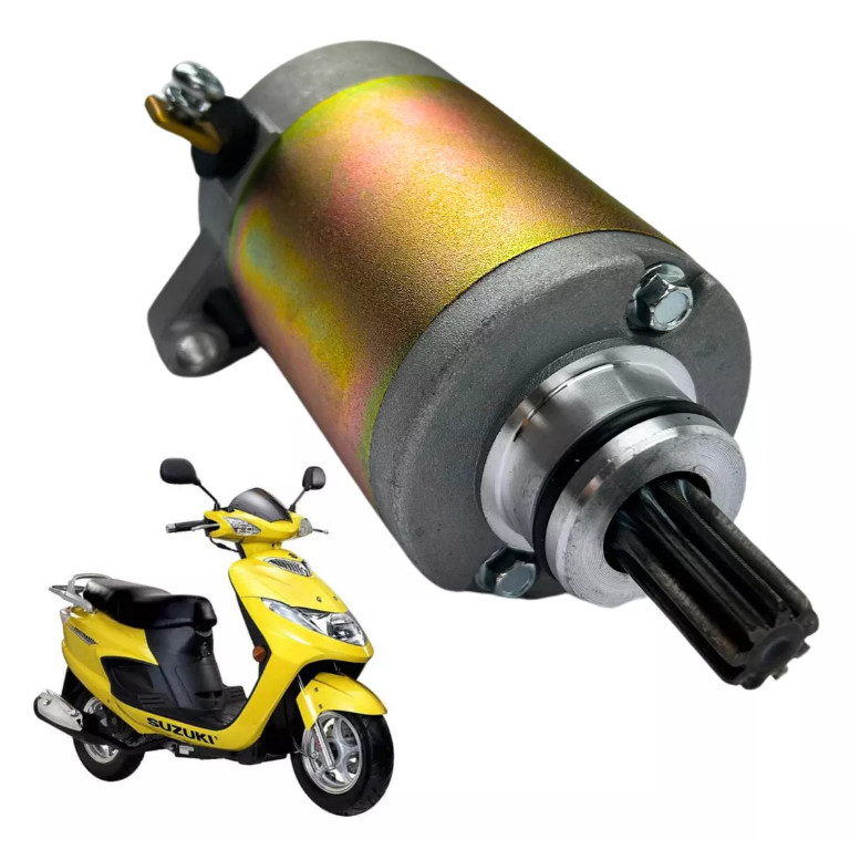 Motor Arranque Partida Suzuki Burgman 125 Até 2010 Carburada