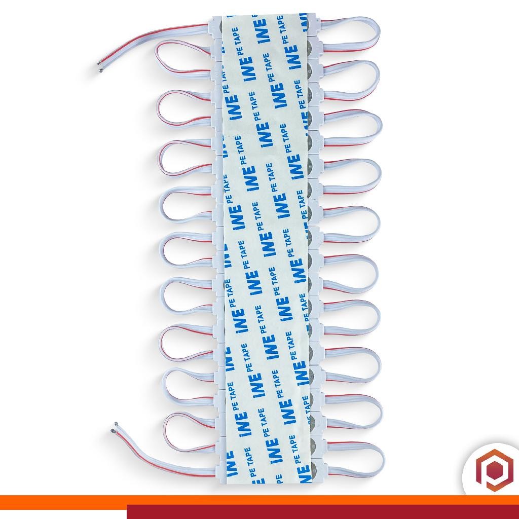 Kit 20 Modulos 3 Leds Branco Quente 2835 0.72w Ip65