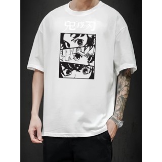 unissex Camiseta Anime Demon Slayer Kimetsu no Yaiba Masculina Feminina Poliéster em Oferta na Shopee