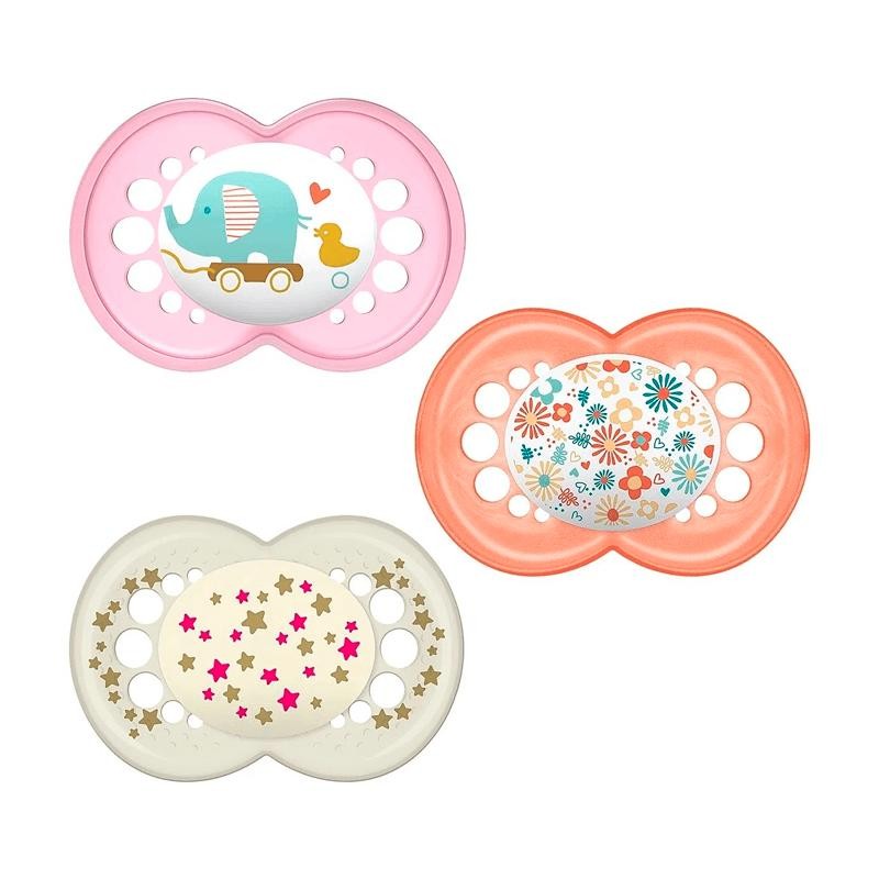 Chupeta Ortodôntica Mam Original 6+ Rosa 3 Unidades em Oferta na Shopee