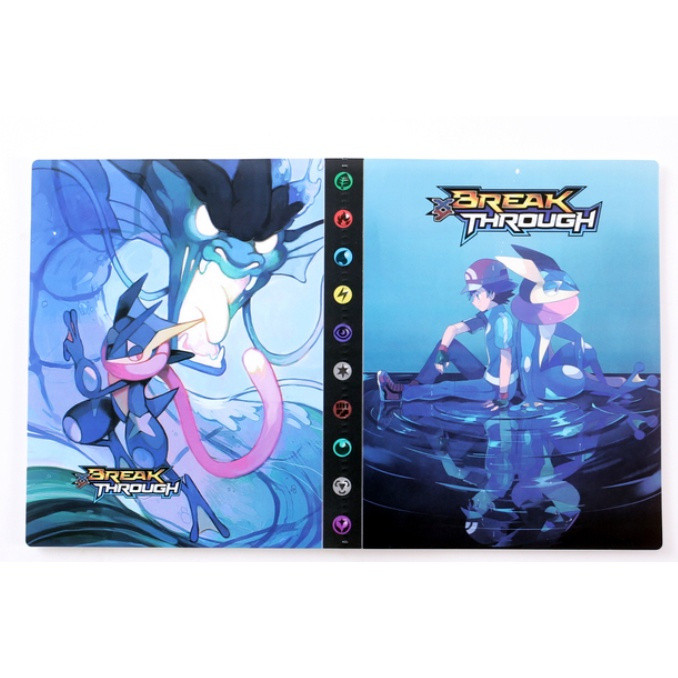 Álbum-pasta Pokémon pode conter 240 folhas Greninja Ash Cards JPYW