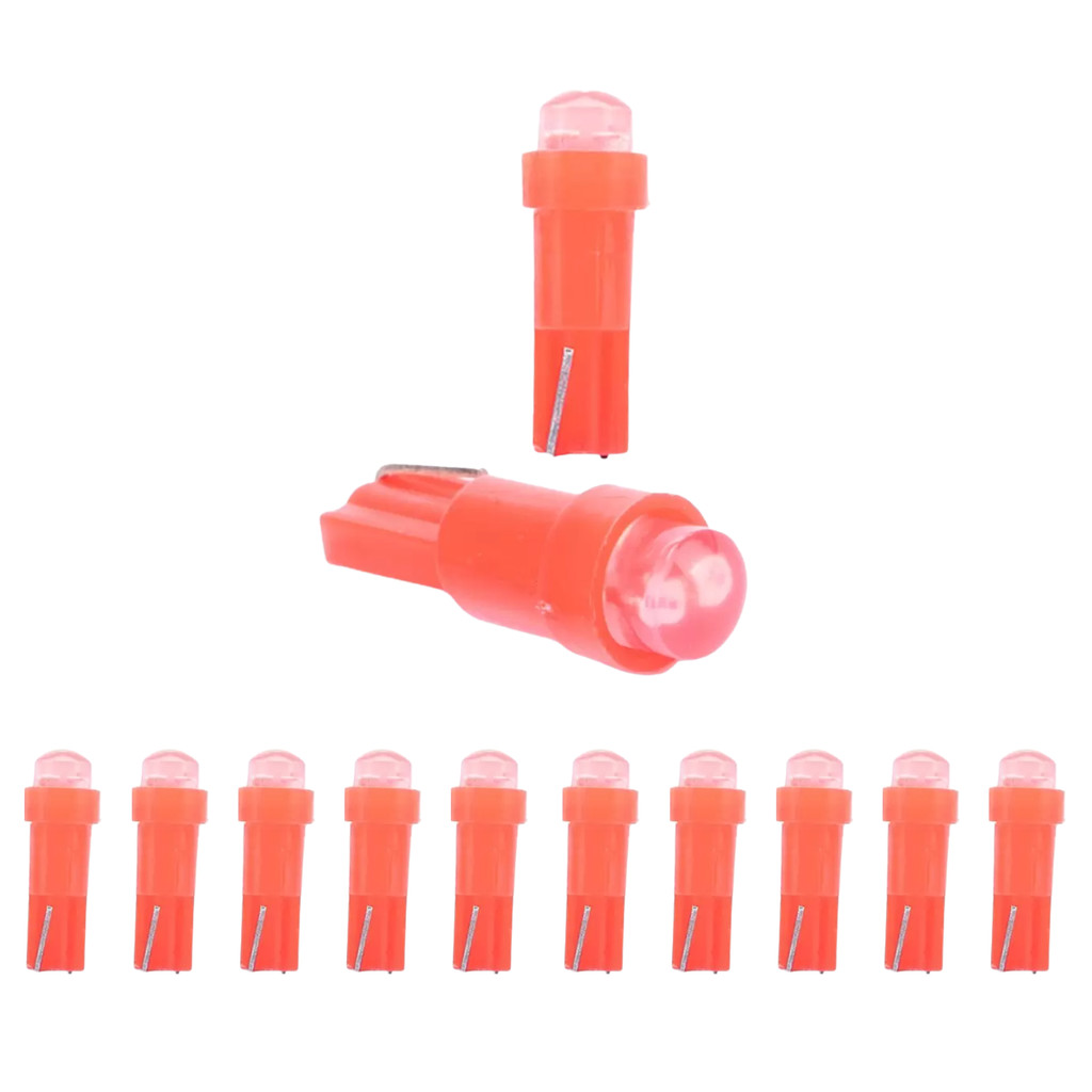 10x Lâmpada Led Painel Pinguinho T5 12v Tarponn Vermelha em Oferta na Shopee