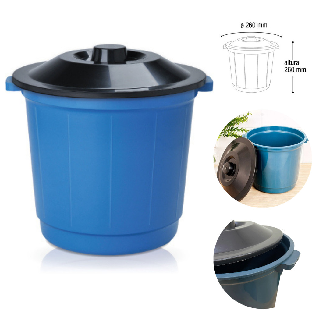 Lixeira Plástica Com Tampa Banheiro Cozinha 10 Lts C/ 1un CF10PM ARQPLAST