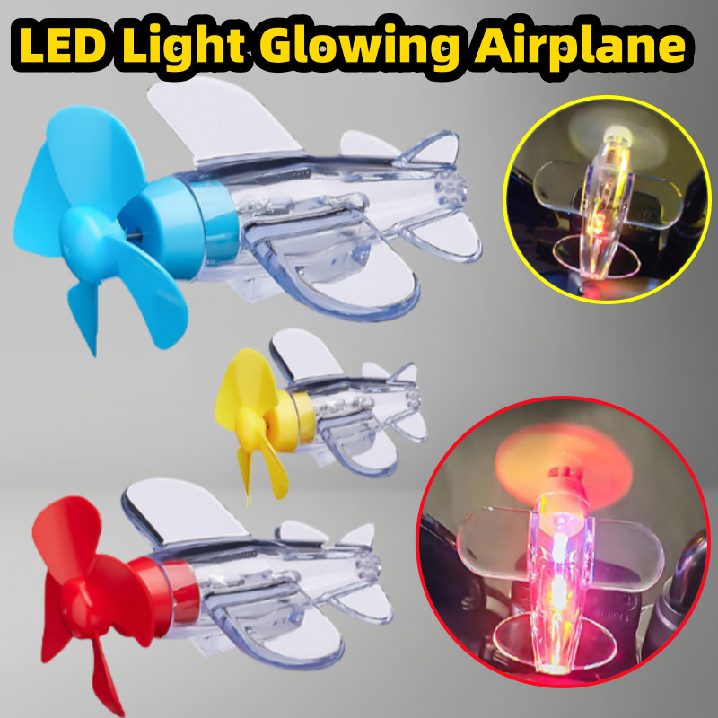 2 Pcs Nova Motocicleta Pequeno Avião Brilhante LED Luz Energia Eólica À Prova D'água Mini Tamanho Veículo Elétrico Bicic