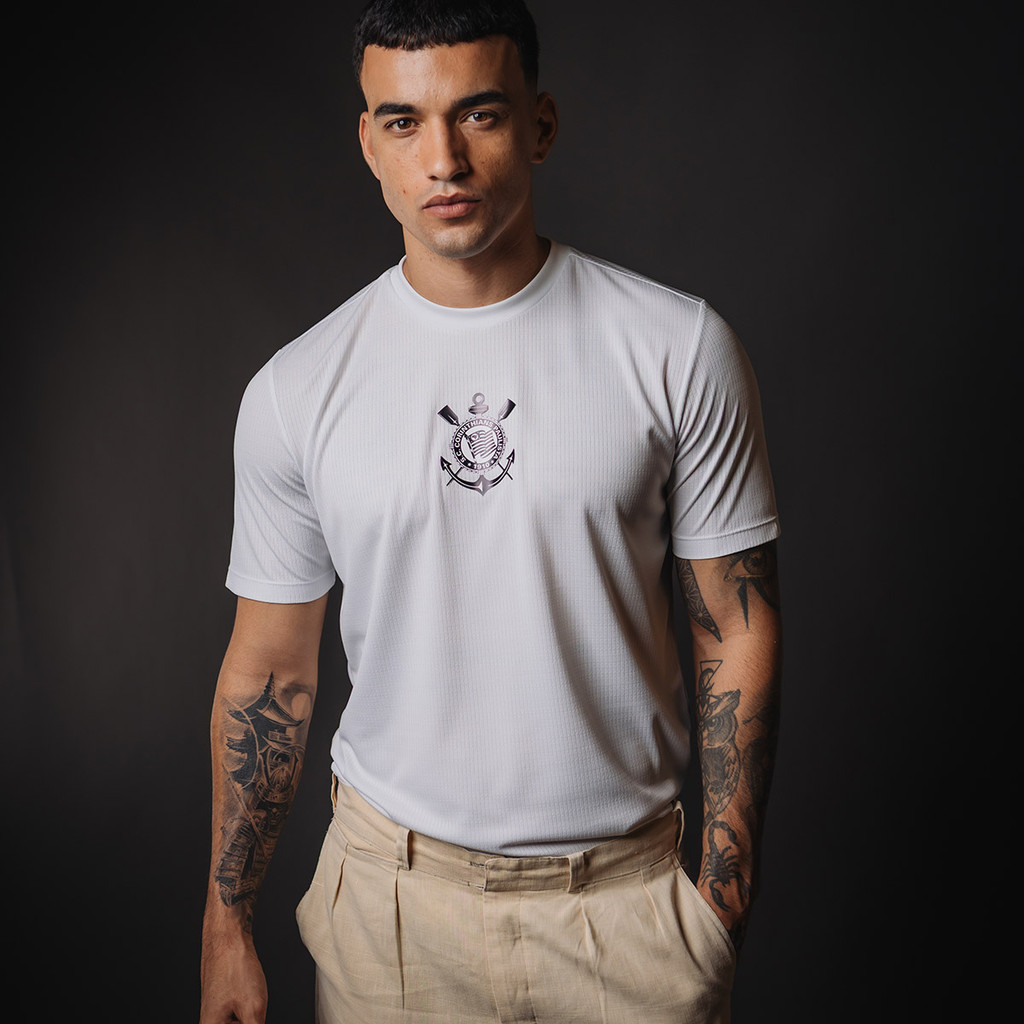 Camisa Corinthians Urban Branca Masculina Oficial em Oferta na Shopee