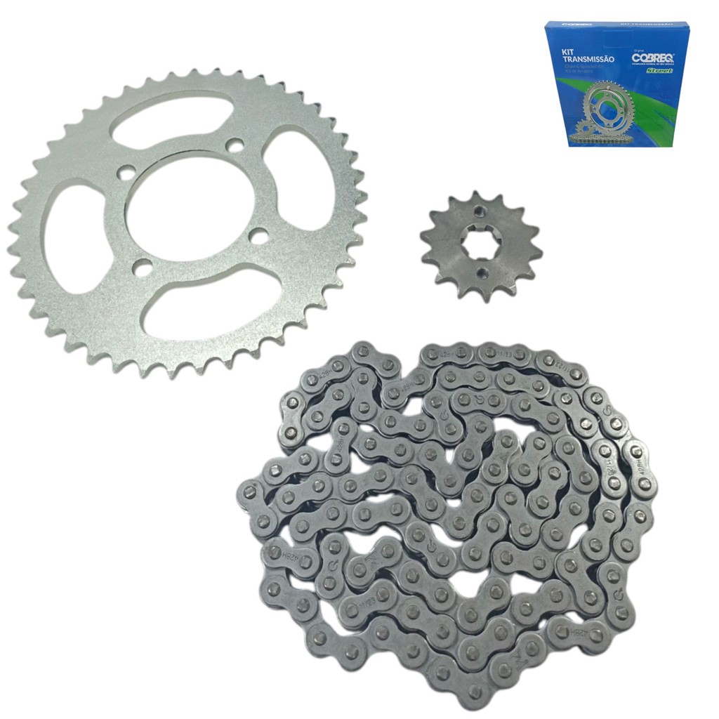 Kit Relação Ybr 125 2000 2001 2002 2003 2004 2005 2006 a 2008 Ybr 125 Factor 2009 2010 2011 a 2016 em Oferta na Shopee