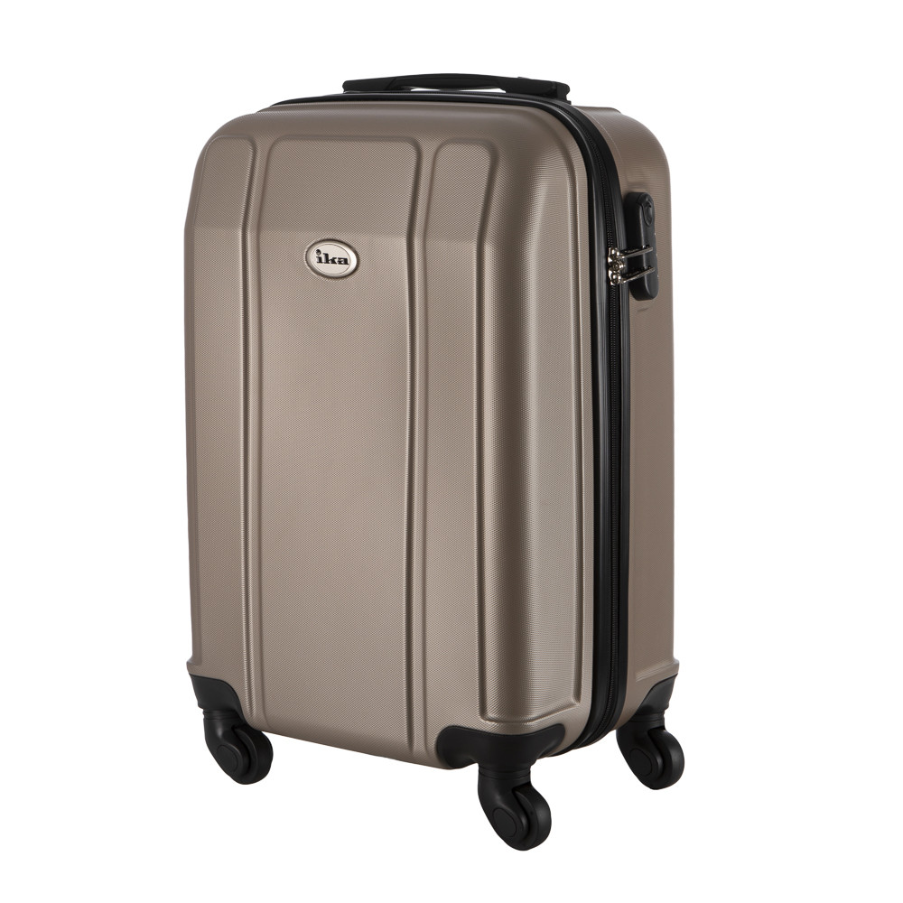 Mala de Bordo ABS para Viagem Ika Continental Cadeado Embutido Rodas Giro 360º Champagne — imagem 2 de 2
