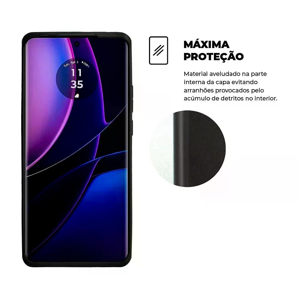 Kit Capa Silicon Veloz e Película Hydrogel HD para Motorola Moto Edge 40 - Gshield - detalhe
