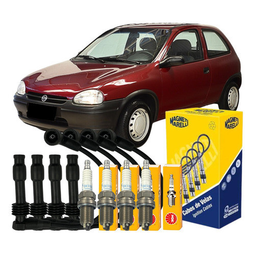 Kit Jogo Cabo E Vela De Ignição Gm Corsa 1.0 16v 1999 2000 2001 2002