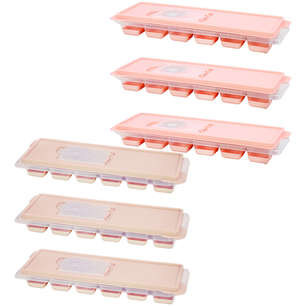Kit 3 Forminhas Gelo Tampa Silicone Forma 12 Cubos Flexível