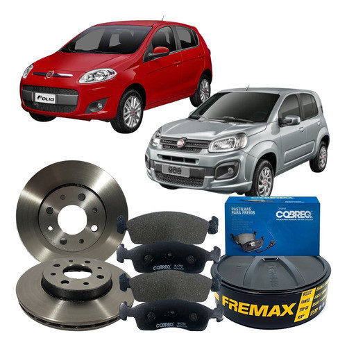 Jogo Disco Ventilado Pastilha Freio Dianteira Fiat Uno Palio em Oferta na Shopee