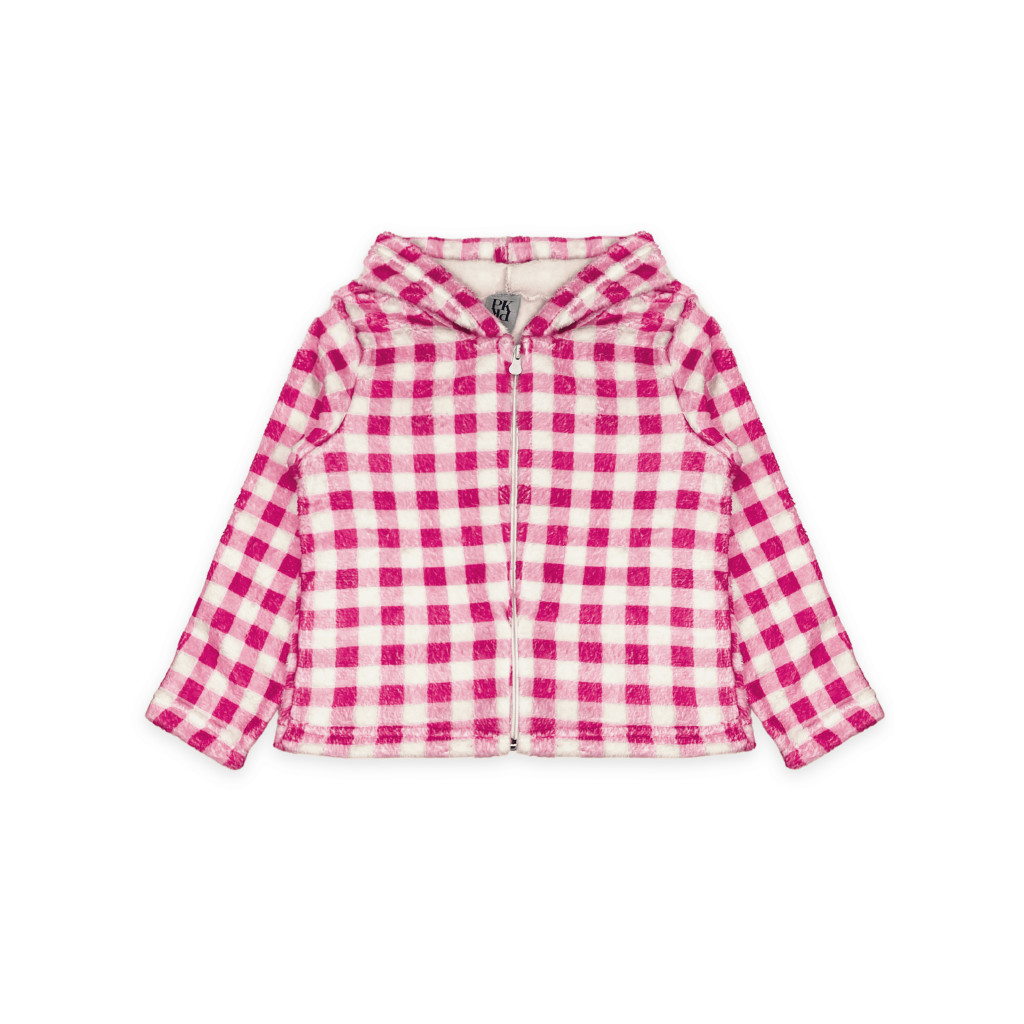Jaqueta Feminina Infantil Xadrez Rosado - Women Clothes