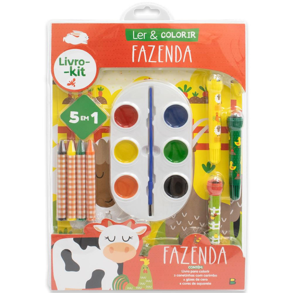 Ler & colorir fazenda